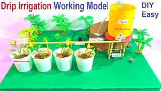 drip irrigation working model science fair project 3d | DIY howtofunda | innovative | inspire award