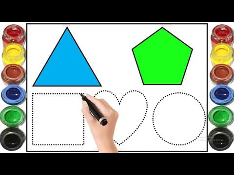 Shapes Drawing 2D Shapes Drawing Shapes Colors Learn Shapes Name Triangle Square Circle color