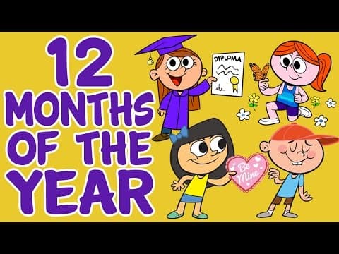 Months of the Year Song - 12 Months of the Year - Kids Songs