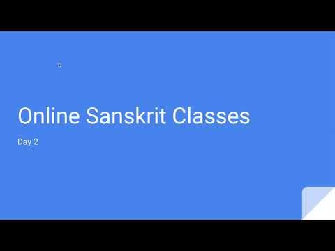 Sanskrit for Beginners - Day 2