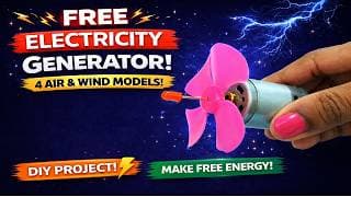 free electricity using wind/air energy working model (4 ways)
