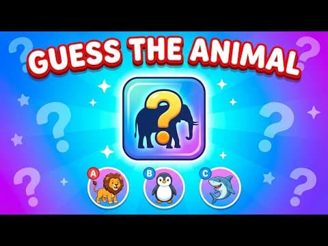 Guess the Animal Quiz! 🦁 50 Fun Questions Game for Kids & Toddlers