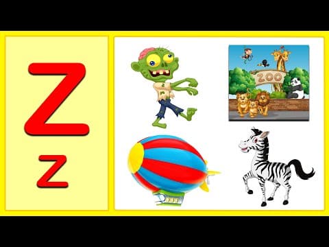 Phonics letter - phonics letter z - learning alphabet z - abc flashcards