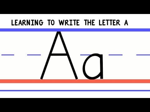 Write the letter a - abc writing for kids - alphabet handwriting by 123abctv