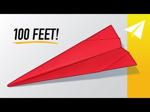 Dart paper airplane flies over 100 feet! how to fold paladin