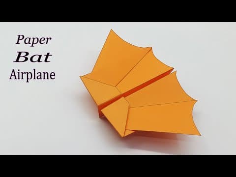 How To Make a Paper Bat Airplane  The Best Flying Like BAT  Origami Paper Plane
