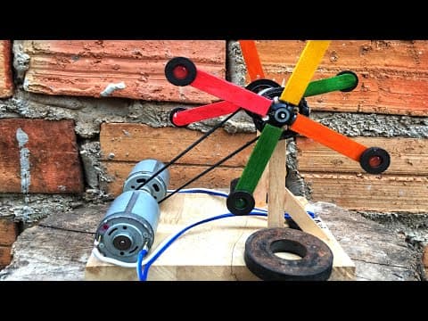 Electricity Free Energy Generator Self Running DC Motor Handmade Science Invention