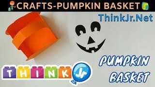 How to make a Pumpkin Basket | DIY | Halloween Special | Easy Crafts for Kids | ThinkJr Creations