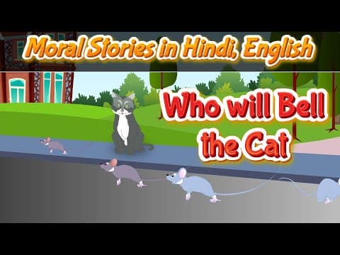 Who will bell the Cat Story in Hindi and English | Bedtime Moral Stories in Hindi | Pebbles Hindi