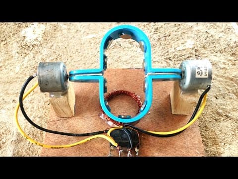 High Power Free Energy Experiment New Self Running DC Motor Generator At Home