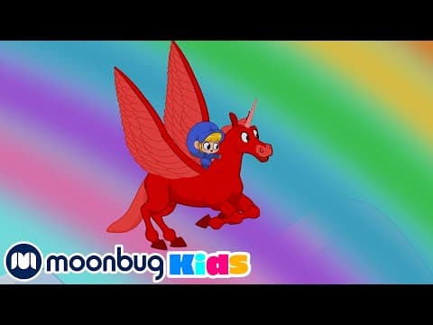 Learn Colors of the Rainbow Song-Cartoons & Kids Songs-Moonbug Kids-Nursery Rhymes for Babies