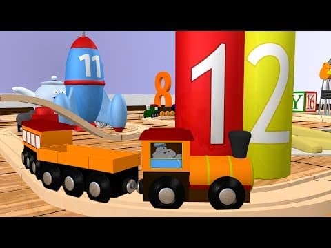 Wooden Number Train: Learn Numbers 11-20 for Children
