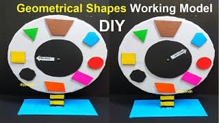geometrical shapes working model - maths project - maths tlm - diy for exhibition