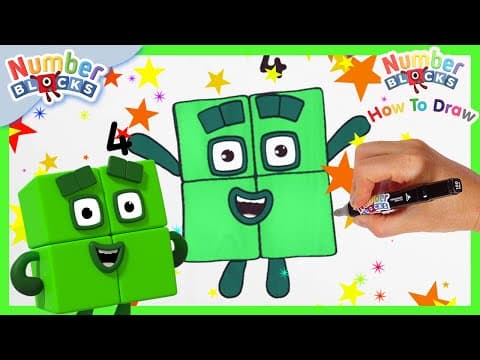 How to draw Numberblock Four | Drawing Tutorial for Kids