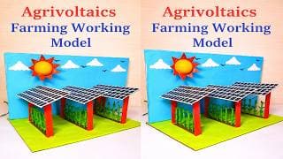 agrivoltaics farming system working model - integrated agriculture model making - diy
