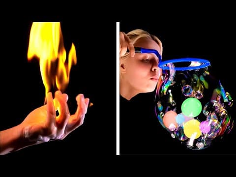 BUBBLES EXPERIMENTS and other magic science tricks || Science experiments