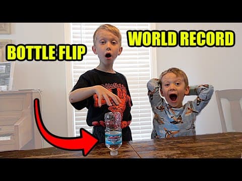 BREAKING Water Bottle Flip World Records|Colin Amazing