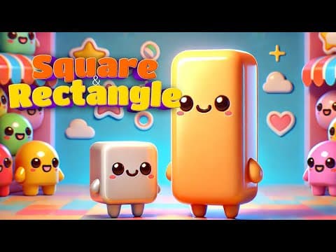 Square & Rectangle for Kids | Fun Geometry Shapes Learning | Shapes