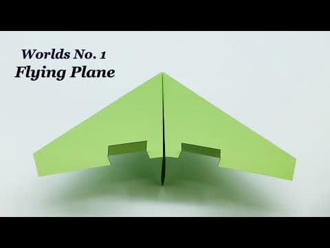 How To Make a Paper Plane - Flying Boomrang Airplane - World's No 1 Flying Plane