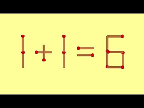 Fix 1+1=6 | Match Stick Puzzles part 29 | Puzzles with Answer