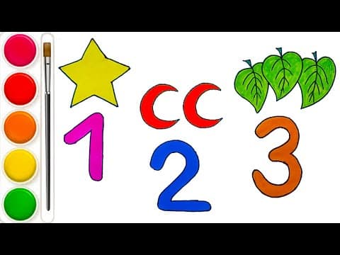 Drawing with numbers - numbers coloring pages - coloring pages for kids