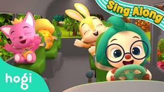 The Wheels on the Bus | Sing Along with Hogi | Nursery Rhymes | Pinkfong & Hogi