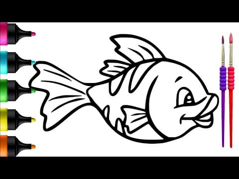 Let's Draw a Cute Fish: Fun Drawing, Painting, and Coloring for Kids and Toddlers!