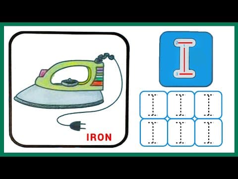 Tracing - tracing letter i - tracing letters for kids - practice writing letter i