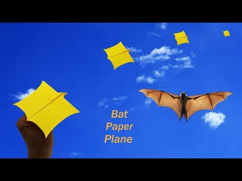 How To Make a Bat paper Plane  Flying Paper Bat Plane  New Flying Plane