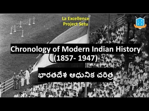 Modern India - Chronology of Important Events || Project Setu