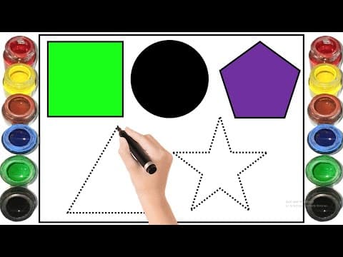 learn shapes name shapes colors shapes names square circle pentagon 2D shapes drawing shapes