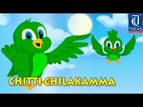 Chitti chilakamma - telugu nursery rhymes for kids animation