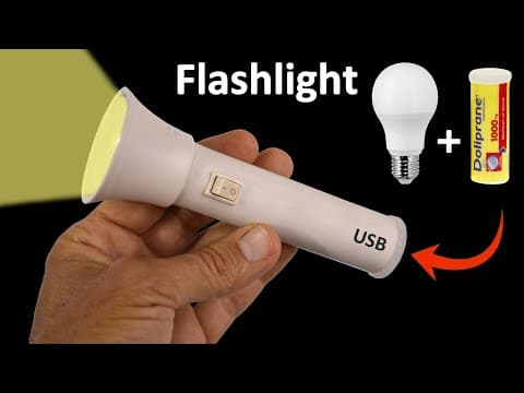 How to make rechargeable Flashlight using lithium battery and LED bulb
