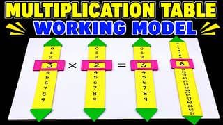 maths working model - multiplication tables numbers - tlm - diy - simple steps