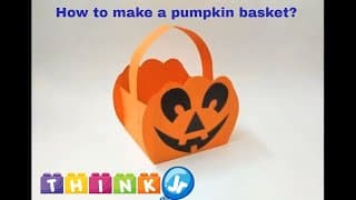 How to make a Pumpkin Basket DIY Halloween Special Easy Crafts for Kids