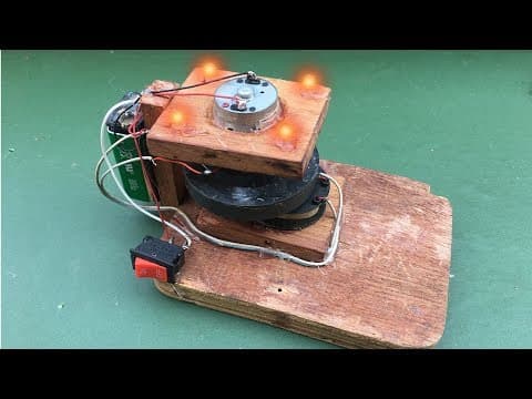 How to Create a Free Energy Generator with DC Motor and Magnet for Light Bulb, Science Project