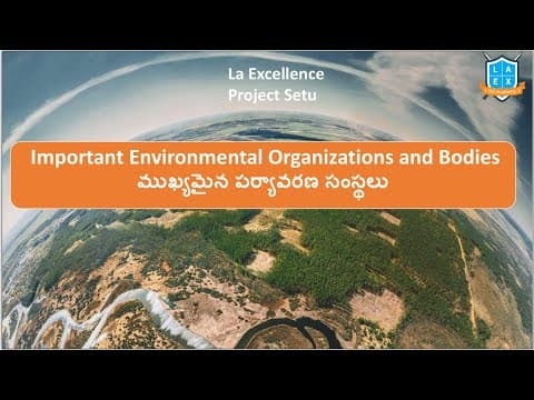 Important Environmental Organizations| Project Setu