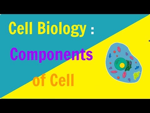 Cell Biology | Components Of Cell | Biology | Science