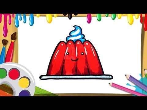 How to draw soft jelly for kids - coloring pages easy and simple