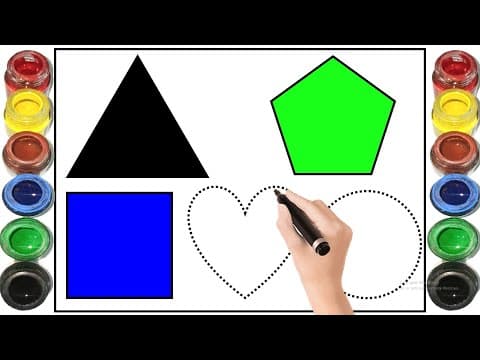 Shapes Drawing learn shapes 2D Shapes drawing triangle square Shapes colors