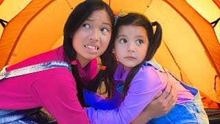 Wendy and Ellie Pretend Play Kids School Camp Trip with Friends