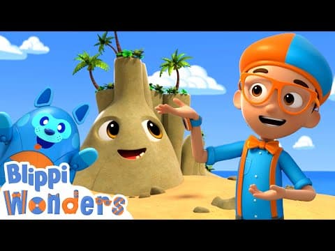 NEW! Blippi Explores an Island in the Ocean! - Blippi Wonders | Educational Cartoons for Kids