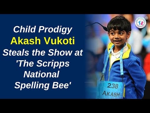The Child Prodigy- Akash Vukoti became the Youngest National Spell Bee Champion | GCP Awards