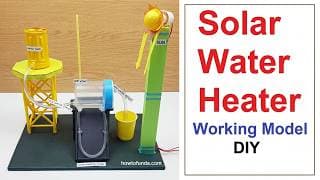 solar water heater working model - inspire award science project diy- waste materials