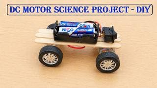 how to make car using chopsticks and DC Motor | Science Project
