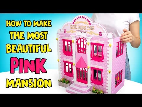 How to make the most beautiful pink mansion with mini bedroom and bathroom