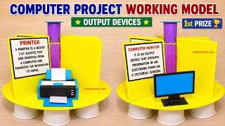 computer project working model (output devices) for science project exhibition - diy
