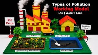 pollution working model making(air, water, land) for inspire science project