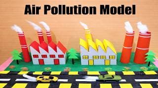 air pollution model 3d project | science project | diy at home | best out of waste