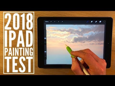 2018 ipad painting test tutorial - how to paint a sky